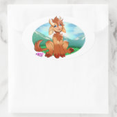 Moo-Aufkleber Ovaler Aufkleber (Tasche)