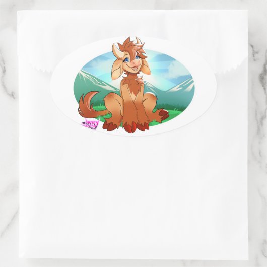 Moo-Aufkleber Ovaler Aufkleber (Tasche)