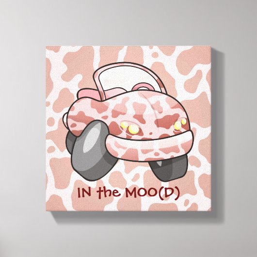 Moo-Auto Leinwanddruck (Vorderseite)