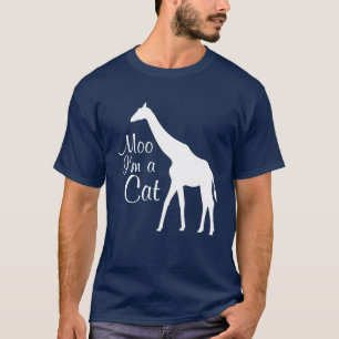 MOO bin ich ein Katzen-lustiger grafischer TierT - T-Shirt