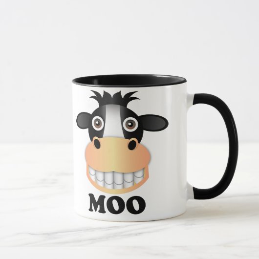 Moo - Black 11 oz Ringer Tasse  (Rechts)