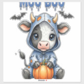 Moo Boo Halloween Cow Aufkleber (Blatt)