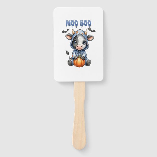 Moo Boo Halloween Cow Fächer (Vorderseite)