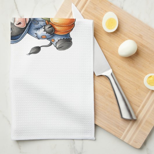 Moo Boo Halloween Cow Geschirrtuch (Viertel Falte)