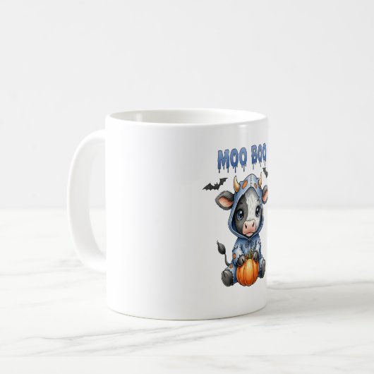 Moo Boo Halloween Cow Kaffeetasse (Vorderseite Links)