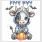 Moo Boo Halloween-Kuh Aufkleber (Blatt)