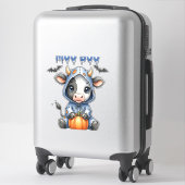 Moo Boo Halloween-Kuh Aufkleber (Koffer)