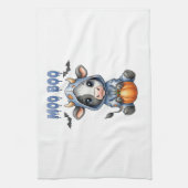 Moo Boo Halloween-Kuh Geschirrtuch (Vertikal)