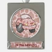 Moo Car Banner-Ornament Silber (Vorderseite)