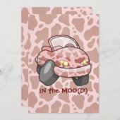 Moo Car Einladung (Vorne/Hinten)