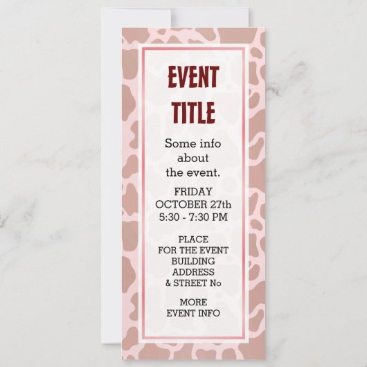 Moo Car Einladung (Rückseite)