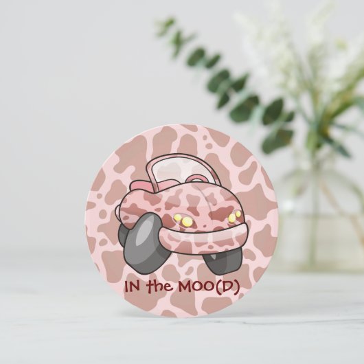 Moo Car Einladung (Stehend Vorderseite)