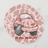 Moo Car Einladung (Vorne/Hinten)