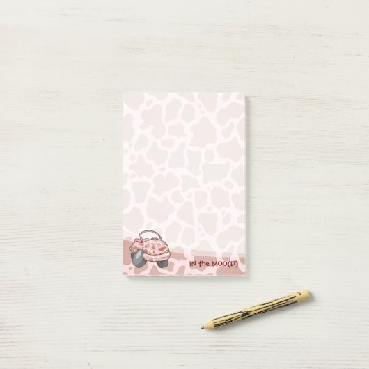 Moo Car Post-it Klebezettel (Auf Schreibtisch)