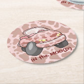 Moo Car Runder Pappuntersetzer (Angewinkelt)