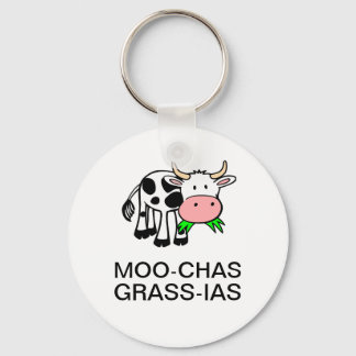 Moo-chas Gras-ias (Muchas Gracias) Runder Schlüsse Schlüsselanhänger