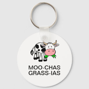 MOO-chas Gras-IAS (Muchas Gracias) runder Schlüsselanhänger