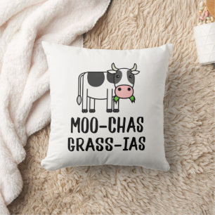 Moo-chas Gras-ias, Muchas Gracias spendet Kalbskuh Kissen