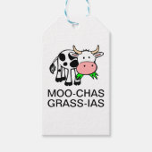 Moo-chas Grass-ias (Danke) Geschenkmarke Geschenkanhänger (Vorderseite)