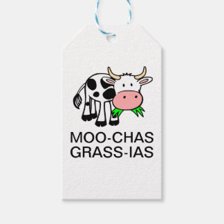 Moo-chas Grass-ias (Danke) Geschenkmarke Geschenkanhänger