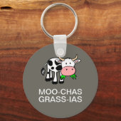 Moo-chas Grass-ias (Muchas Gracias) Basic-Schlüsse Schlüsselanhänger (Vorderseite)