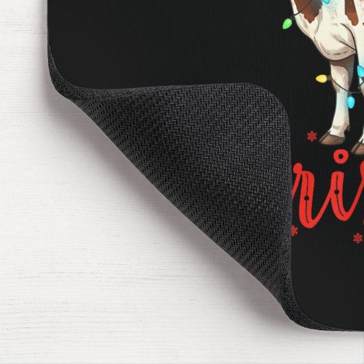 Moo Christmas Funny Cow Lovers Cattle Famer Farmin Mousepad (Ecke)