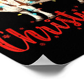 Moo Christmas Funny Cow Lovers Cattle Famer Farmin Poster (Ecke)