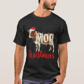 Moo Christmas Funny Cow Lovers Cattle Famer Farmin T-Shirt (Vorderseite)