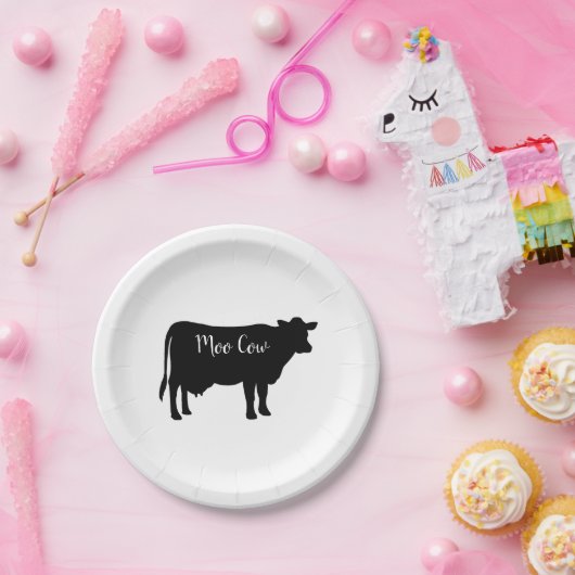 Moo Cow Barnyard Party Paper Napkins Pappteller (Party)