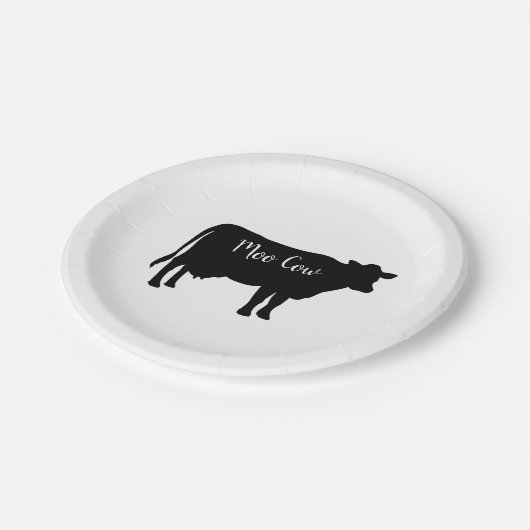 Moo Cow Barnyard Party Paper Napkins Pappteller (Schrägansicht)