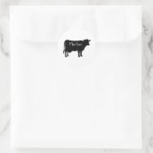 Moo Cow Barnyard Party Paper Napkins Runder Aufkleber (Tasche)