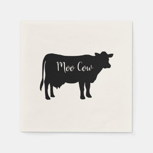 Moo Cow Barnyard Party Paper Napkins Serviette (Vorderseite)