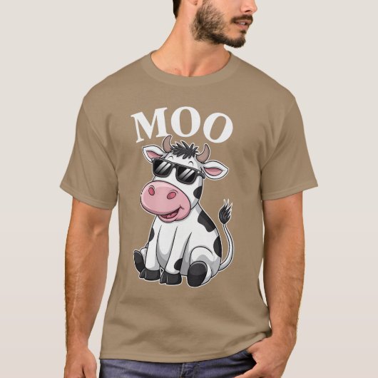 Moo Cow Funny Farmer Cow For Men Women Boys And Gi T-Shirt (Vorderseite)