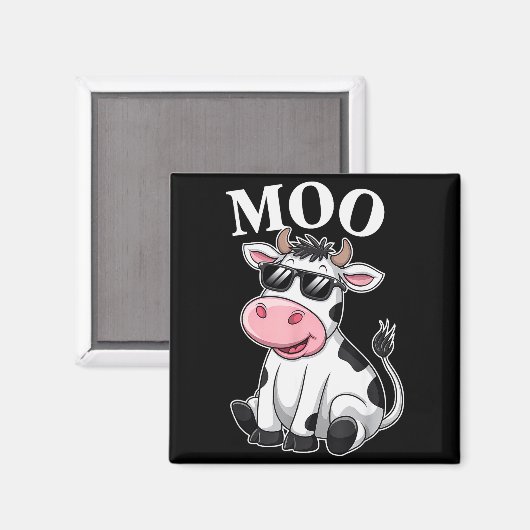 Moo Cow - Funny Farmer Cow For Men Women Kids Boys Magnet (Vorderseite/Rückseite)