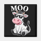 Moo Cow - Funny Farmer Cow For Men Women Kids Boys Magnet (Vorne)