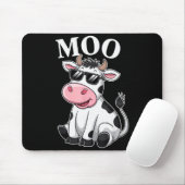 Moo Cow - Funny Farmer Cow For Men Women Kids Boys Mousepad (Mit Mouse)