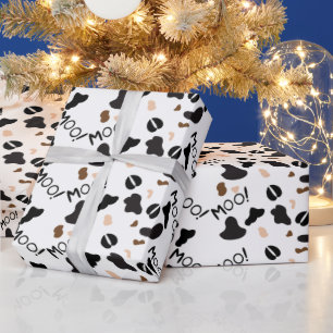 Moo Cow Print Birthday Wrapping Paper Geschenkpapier