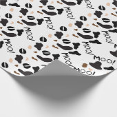 Moo Cow Print Birthday Wrapping Paper Geschenkpapier (Ecke)