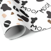 Moo Cow Print Birthday Wrapping Paper Geschenkpapier (Rolleneckpunkt)