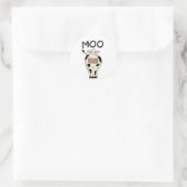 Moo Cow Runder Aufkleber (Tasche)