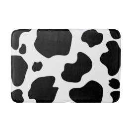 Moo Cow Spots Print Black & White Rustic Farm Badematte