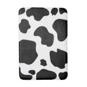 Moo Cow Spots Print Black & White Rustic Farm Badematte (Vorderseite Vertikal)
