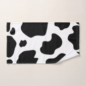 Moo Cow Spots Print Black & White Rustic Farm Badhandtuch Set (Handtuch)
