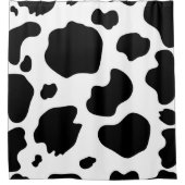 Moo Cow Spots Print Black & White Rustic Farm Duschvorhang (Vorderseite)
