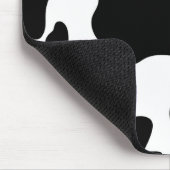 Moo Cow Spots Print Black & White Rustic Farm Mousepad (Ecke)