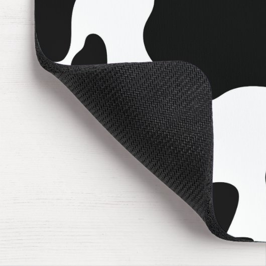 Moo Cow Spots Print Black & White Rustic Farm Mousepad (Ecke)