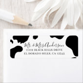 Moo Cow Spots Print Black & White Wedding (Insitu)