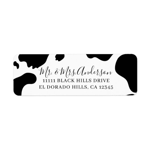 Moo Cow Spots Print Black & White Wedding (Vorne)