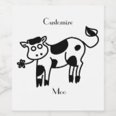 Moo Cow Thunder_Cove Weinetikett (Einzelnes Label)