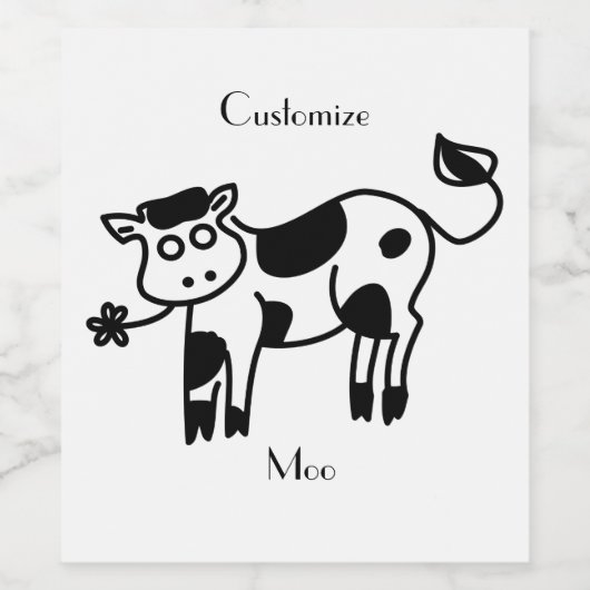 Moo Cow Thunder_Cove Weinetikett (Einzelnes Label)